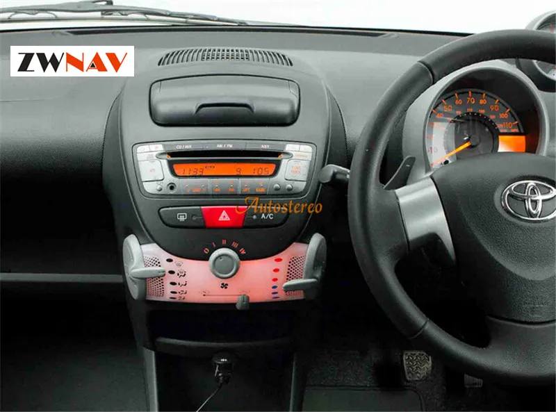 Flash Deal Android 7.1 RAM 2G Car GPS Navigation Radio Screen Multimedia Head Unit For Toyota Aygo Peugeot 107 Citroen C1 1