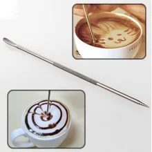 Нержавеющая сталь кофе латте иглы для вязания крючком палка ложка резные окрашенные цветы резные Необычные кофейные палочки