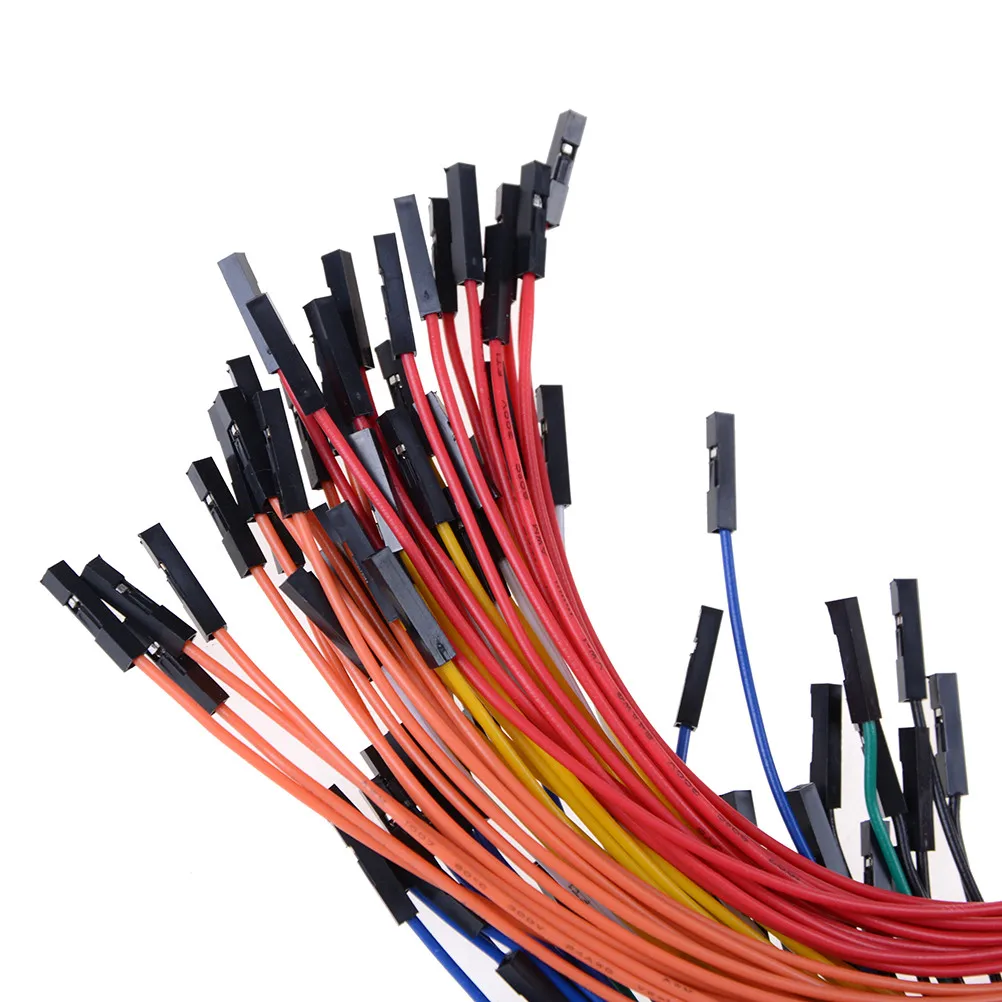 Dupont кабель 20 см ПВХ провод 24AWG 1Pin Женский Соединительный 10 шт./лот|Электрические