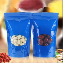 Отличное качество* синий Ziplock Ziploc мешок для хранения еды, орехи, чай, бобы, злаки, специи, конфеты, зазубренный ziplock мешок 50 шт