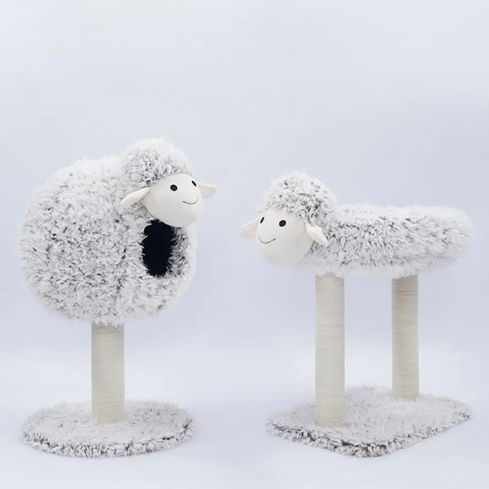 

TPFOCUS Cute Plush Lamp Shape Summer Pet Soft Long Plush Cat Climbing Nest for Sleeping Warm Sleeping Bed Puppy Mat