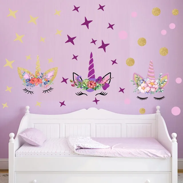 Creative Pink Star Wall Stickers Living Room Child Bedroom Party Art