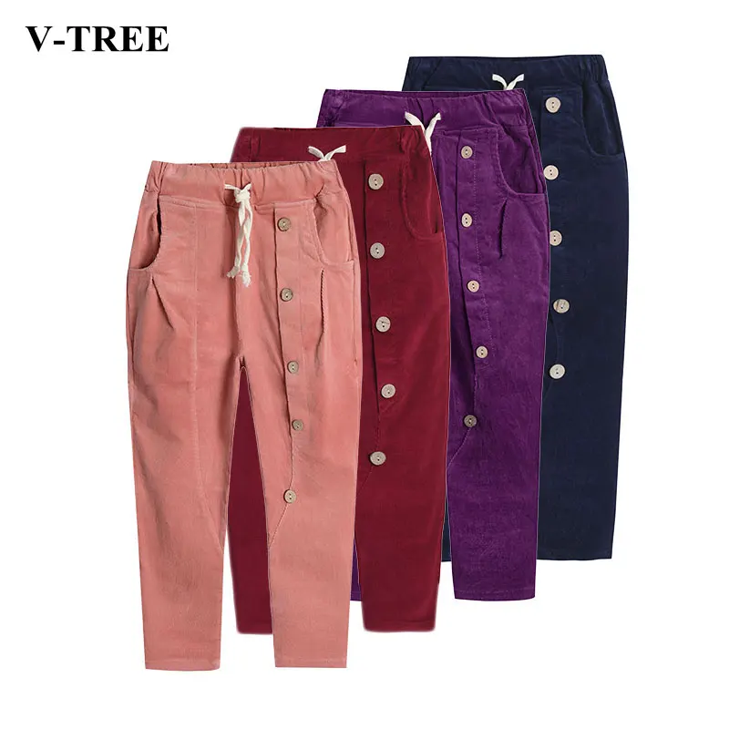 V-TREE Corduroy Girls Harem Pants Winter Autumn Casual Pants For Girl Children Trousers Thicken School Pants Teenager Clothes V-TREE Corduroy Girls Harem Pants Winter Autumn Casual Pants For Girl Children Trousers Thicken School Pants Teenager Clothes