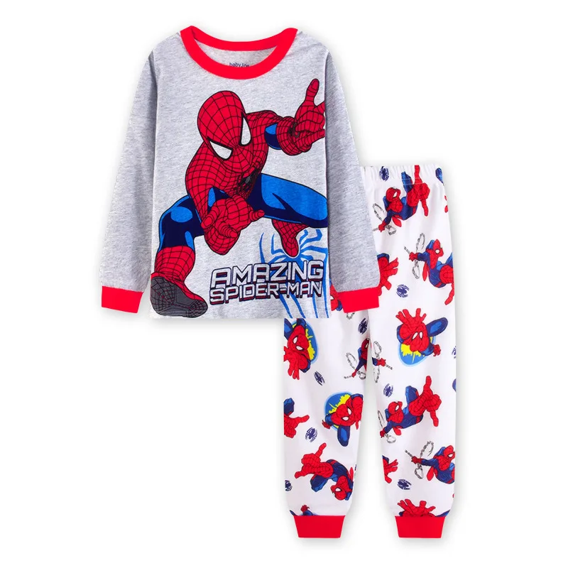 Детская одежда для сна с милым рисунком для маленьких девочек, Пижамный костюм, ночная рубашка, костюм, Повседневная Пижама с человеком-пауком, одежда для сна - Цвет: style 13