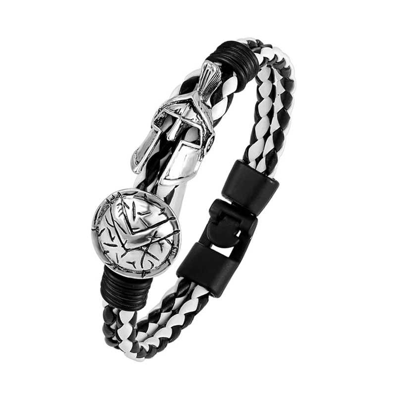 Модный взрывной Спартанский браслет шлем ретро женский браслет мужской браслет Европейский женский смелый рыцарский браслет хорошее ювелирное изделие - Окраска металла: TZ-1068