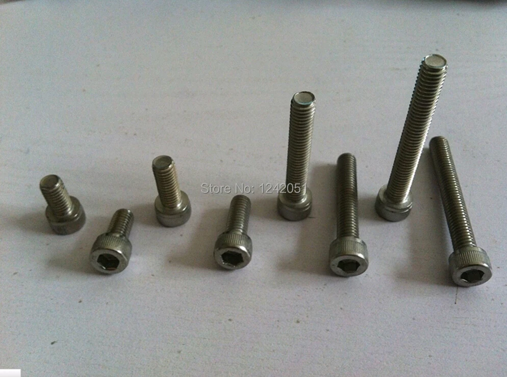

100pcs Metric Thread M3x20 304 Stainless Steel Hex Socket Head Cap Screw Bolts