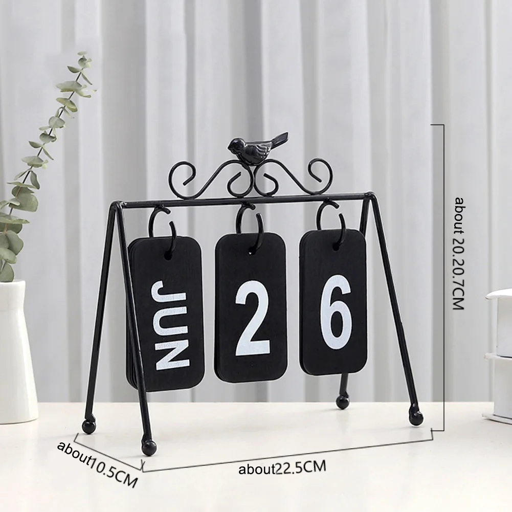 Новая мода железная имитация птица страница токарный календарь домашний рабочий стол Декор подарок