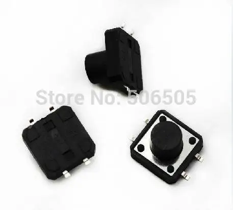 

12x12x7mm 4pin SMD Tactile Tact Mini Push Button Switch Micro Switch Momentary 50pcs/lot