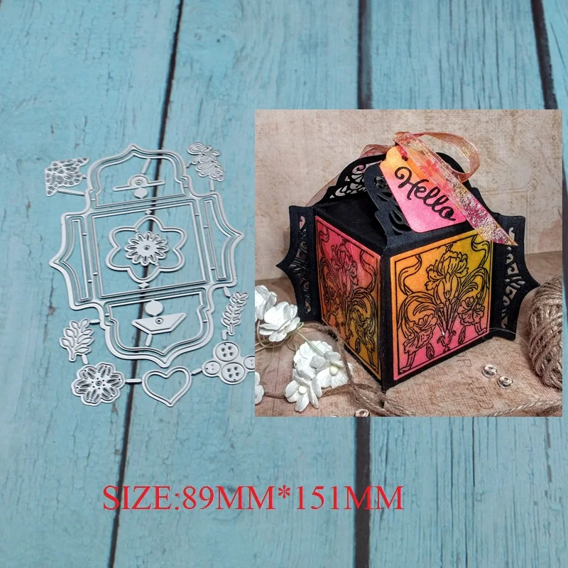 Декоративный Металлический трафарет в коробке для рукоделия скрапбукинга