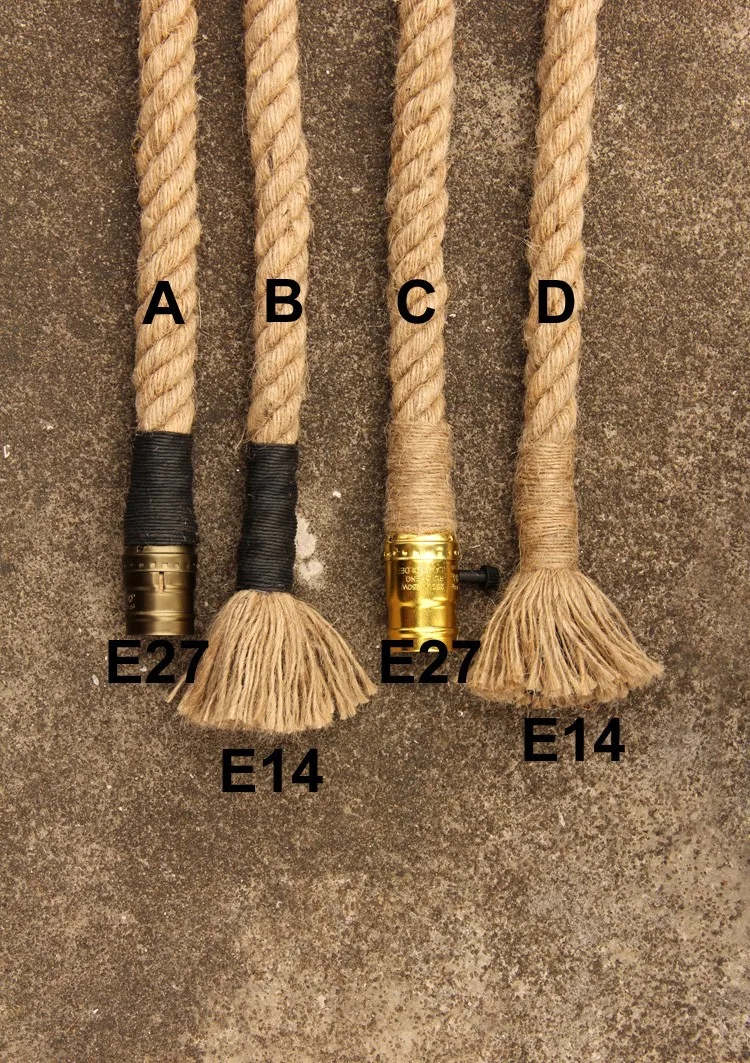 connector of hemp rope pendant light