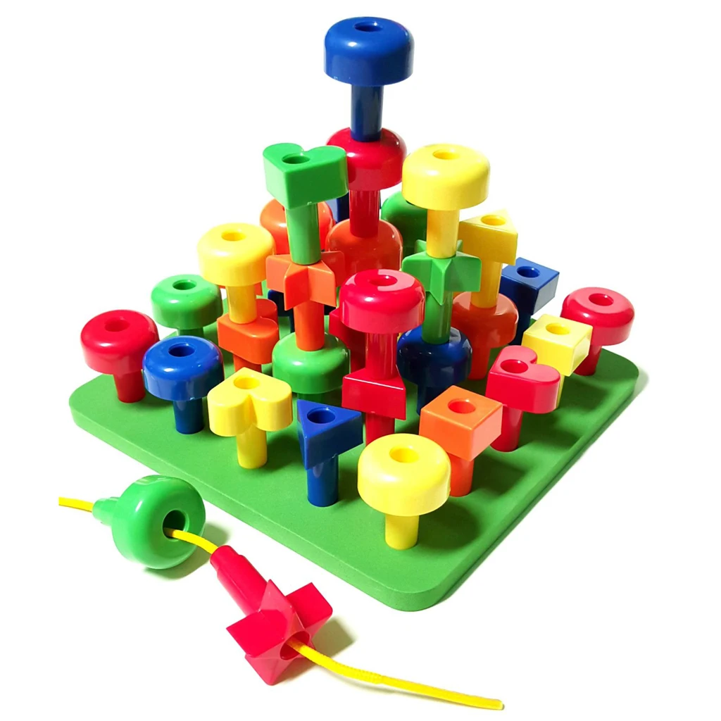 30 Pcs Stacker Peg Board Fun Kid Sorting & Stacking Developmental Game Toy Kids Child Early Cogntion Training Educational Gift