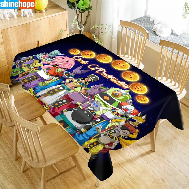  Dragon Ball Z Tablecloth Cloth Thicken Oxford Rectangular Table Cloth for Wedding Customizable size