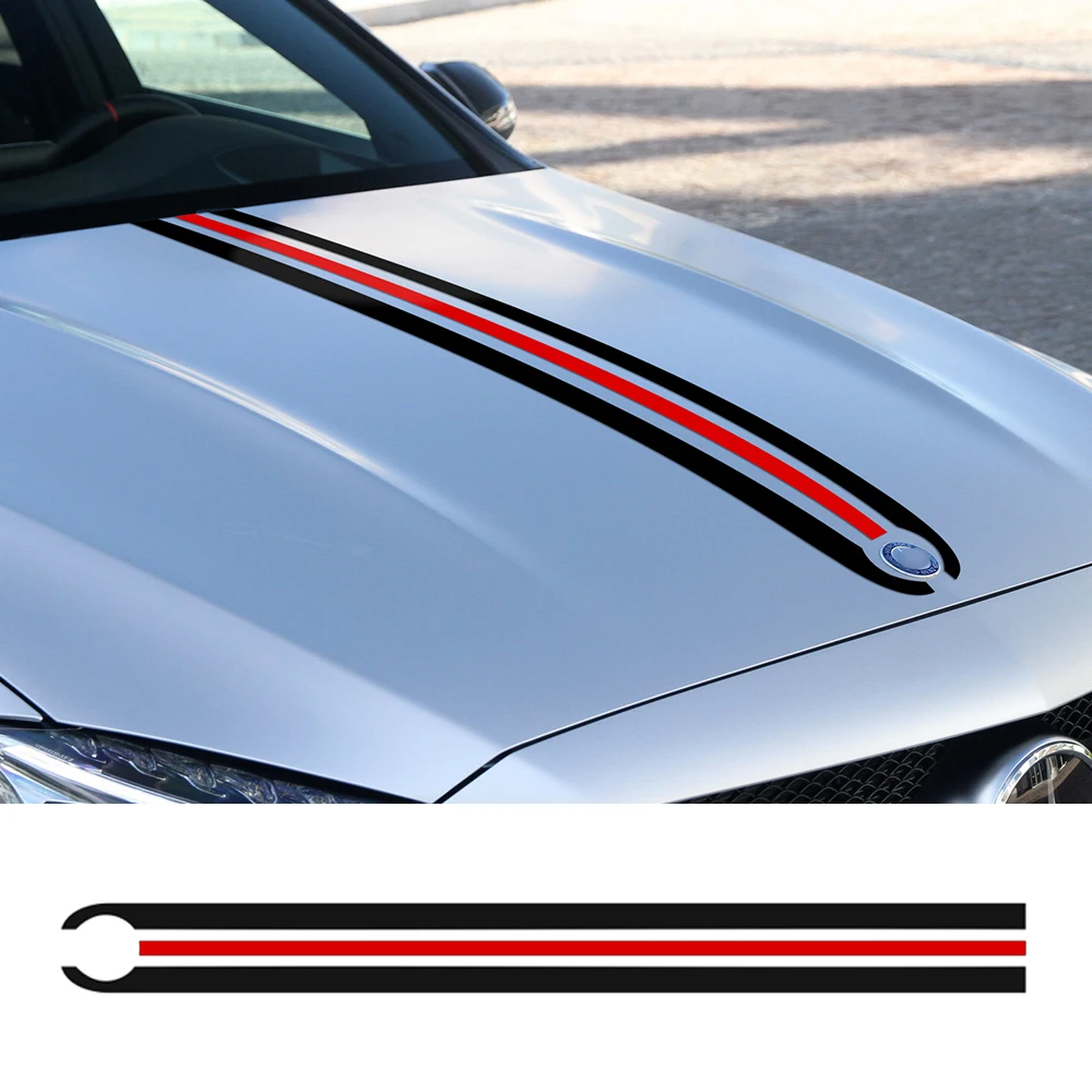 Auto Styling Haube Stamm Streifen Motor Abdeckung Aufkleber Aufkleber für Mercedes Benz A C CLA CLA45 GLA45 GLA W176 C117 w204 W205 AMG-in Autoaufkleber aus Kraftfahrzeuge und Motorräder bei
