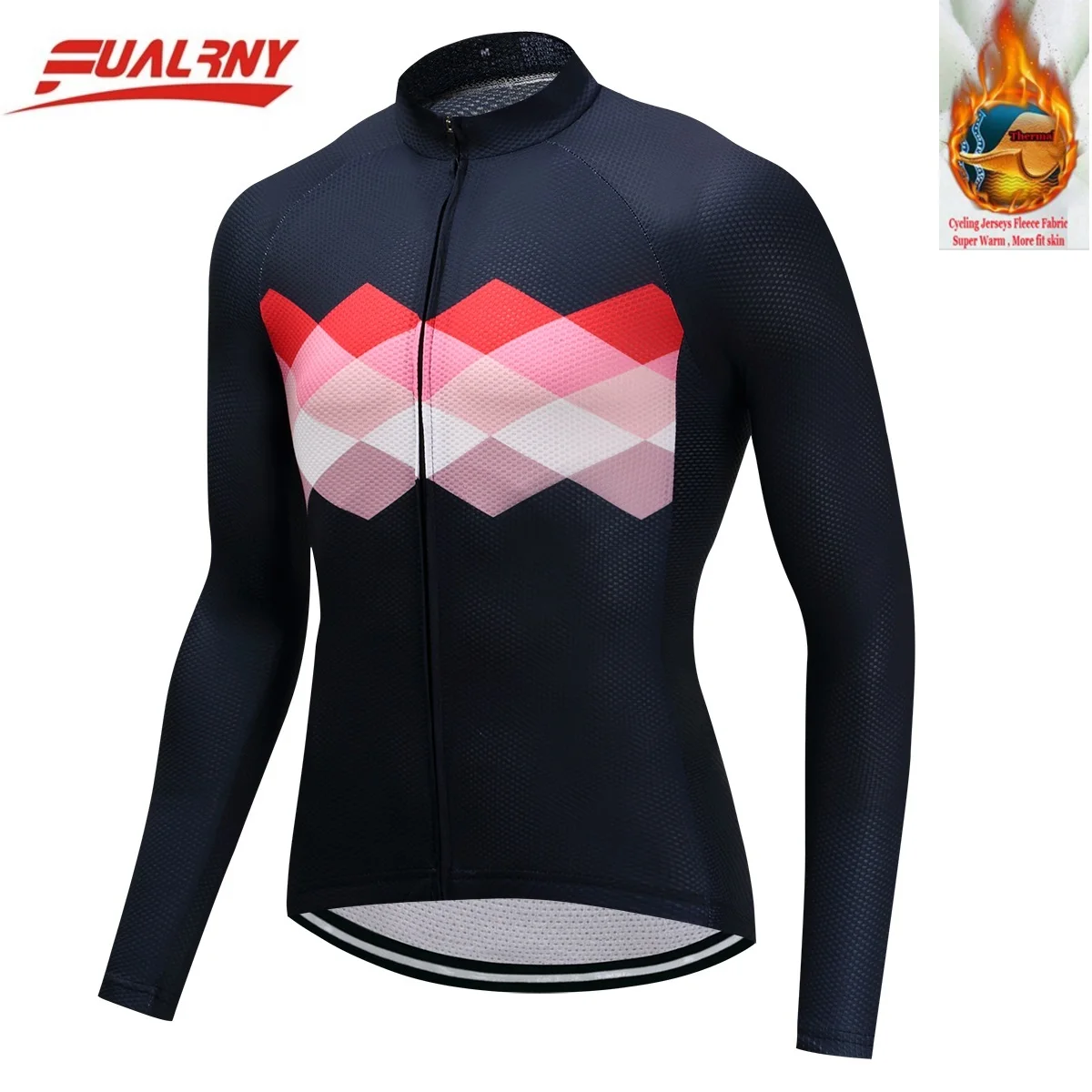 2018 Team FUALRNY Fleece Ropa Ciclismo winter Cycling Jersey/winter Thermal Fleece jersey /MTB Bike Clothes For Man Bright chest