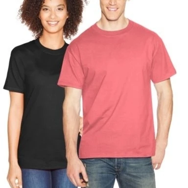 Hanes 78715866969 5180 Beefy T Adult Short Sleeve T Shirt Pink - 2XL (1)