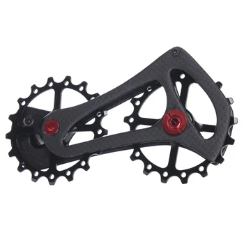 

17T Carbon Fiber Ceramic Bearing Bicycle Rear Derailleur Pulleys Bike Jockey Wheel For Shimano 6800 6870 9000 9070 Bicycle Parts