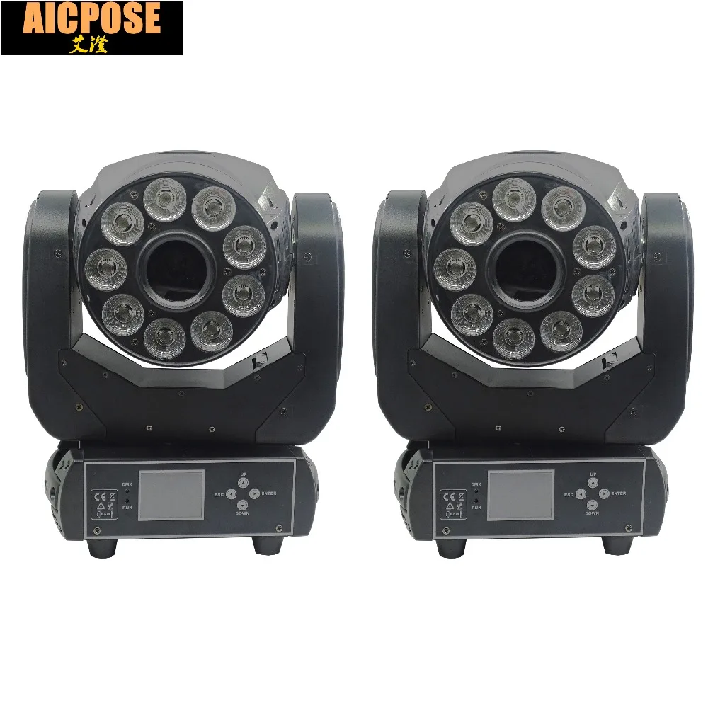 2 шт./лот 6x8 Вт лампа Gobo стробоскоп диско DJ Освещение 6*8 RGBW 4в1 LEDs Wash + 30 LED Moving Head мини