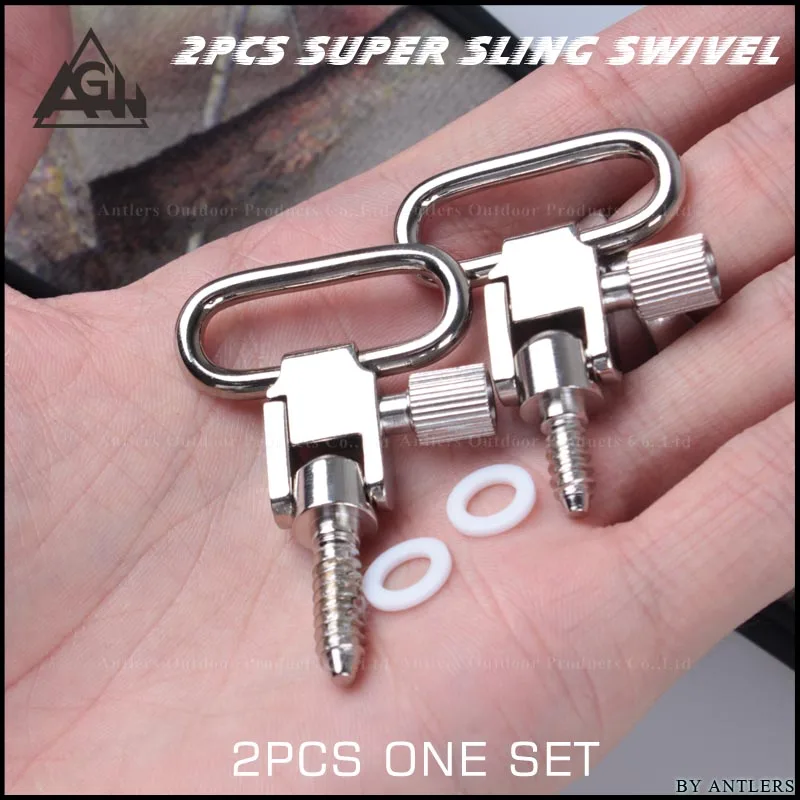 

Rifle sliver Super Sling Swivel Mount 2Pcs 1inch Set for Hunting Rifle gunstock wooden Tactical Military QD Quick Detachable