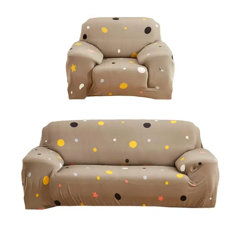 

Elastic 1-4 Seats Sofa Cover Set Wave Point Parttern Anti-stretch Home Pillow Cushion Simple Non-slip Sofa Cover Case Sets