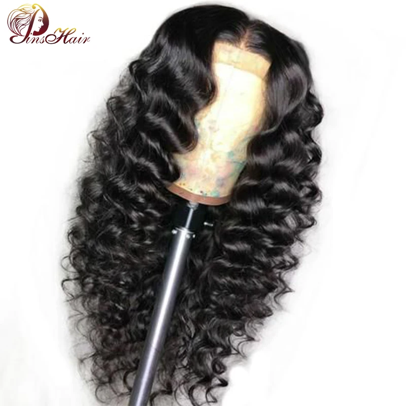 

Pinshair Lace Front Human Hair Wigs Peruvian Loose Deep Wave Wig Pre Plucked 13x4 Lace Wigs With Baby Hair Natural Color Nonremy