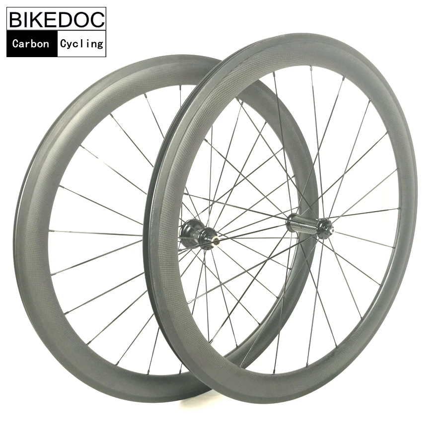 BIKEDOC 700c Углеродные колеса 50 мм трубчатая клинчерная покрышка, углепластиковые Ruedas CarbonoCarretera 23 мм ширина комплекта колес из карбона