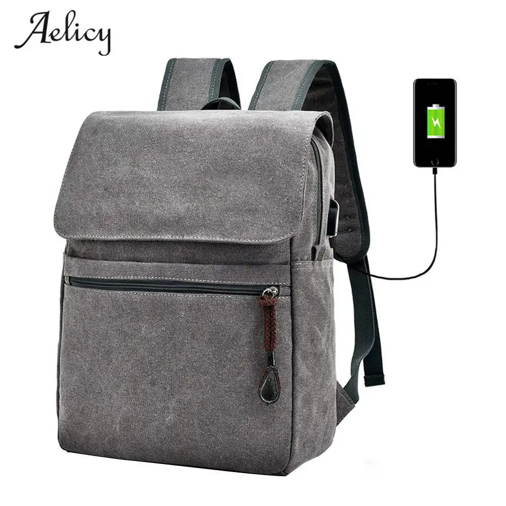 

Aelicy Luxury USB Charging Backpacks School Bags For Teenagers Large Capacity Bag for Men Causal Backpack mochila feminina
