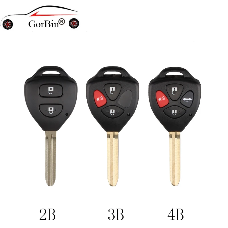 GORBIN 2/3/4 кнопка дистанционного ключа автомобиля оболочки чехол для Toyota Camry Corolla Avalon