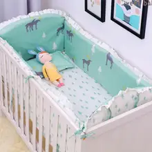 Промо-акция! 6 шт. лося детские постельные принадлежности Матрасы для детской кроватки хлопок постельное белье-бампер для кроватки бампер(4 бампера+ лист+ наволочка
