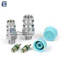 Универсальный R134a R12 высокая низкая сторона обслуживания порт сварочный клапан с JRA сердечником клапана и крышкой