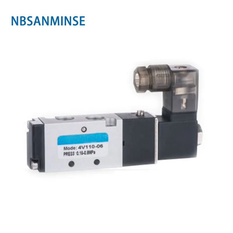 

NBSANMINSE 4V110 M5 1/8 1/4 3/8 1/2 Solenoid Valve Electromagnetic Valve Air Control Pneumatic Valve