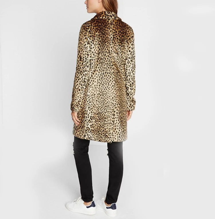 2017 Europe and the United States autumn and winter new fur coat winter women's coat leopard in a long section of fur coat (4)