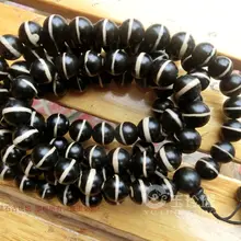 Тибет старый pharmacist одной линии дзи 108 Бусины молитва буддийский 8 мм беспокоиться Бусины четки Тибет Стиль мала высокое качество