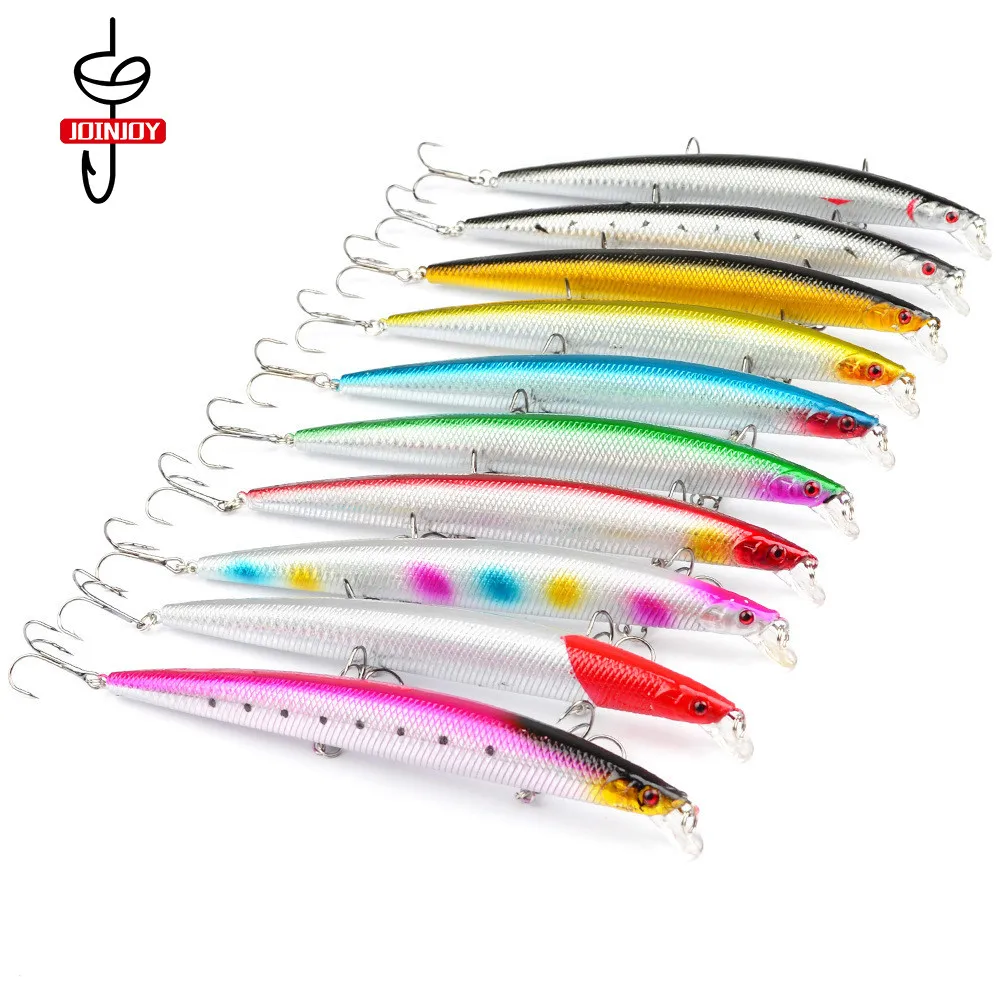 

18.5cm Large Sea Fishing Lure Minnow Salt Fishing Lures Bait 24.5 G Lures Fishing Artificial Bait 6# Black Hook 10 Color Choice
