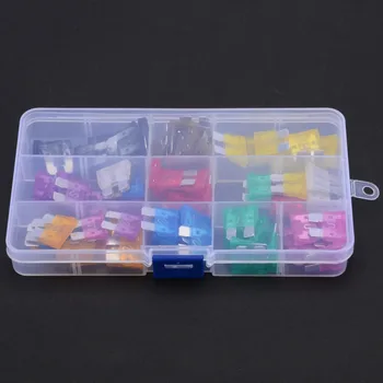 

100pcs Auto Safety Blade Fuses Assortment Kit Standard ATC/ATO Blade Fuses with Plastic Case For Car Automotive Boat Truck 2-35A