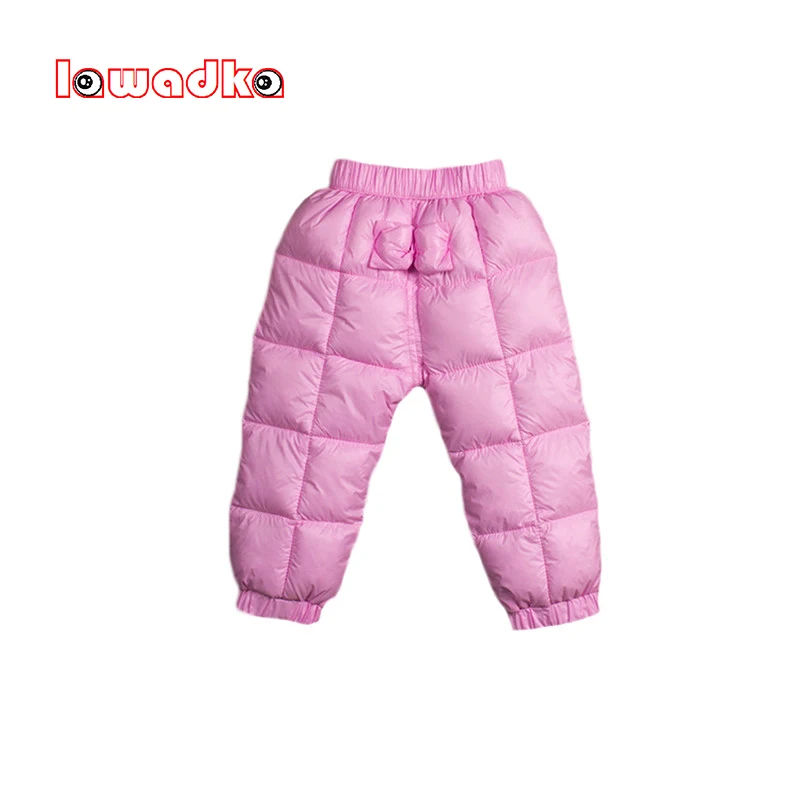 Baby Winter Warm Pants Fashion Solid Bow Trousers for Children Nylon Waterproof Baby Girl Pants