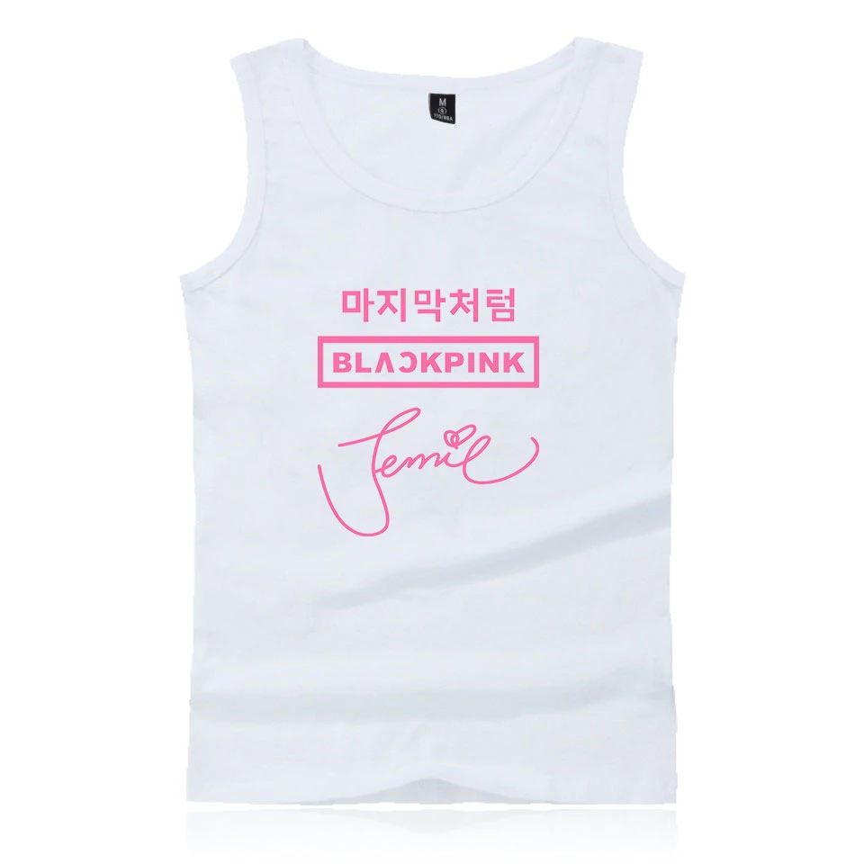 201 BLACKPINK Sleeveless Shirts Tank Top Unisex Fitness Summer Shirts Mens Women Singlet Bodybuilding Workout Gym Vest Tops