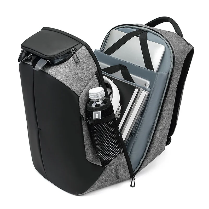 

Men's large capacity travel backpacks Business shockproof laptop backpack with USB Charging Port Unisex waterproof Mochila