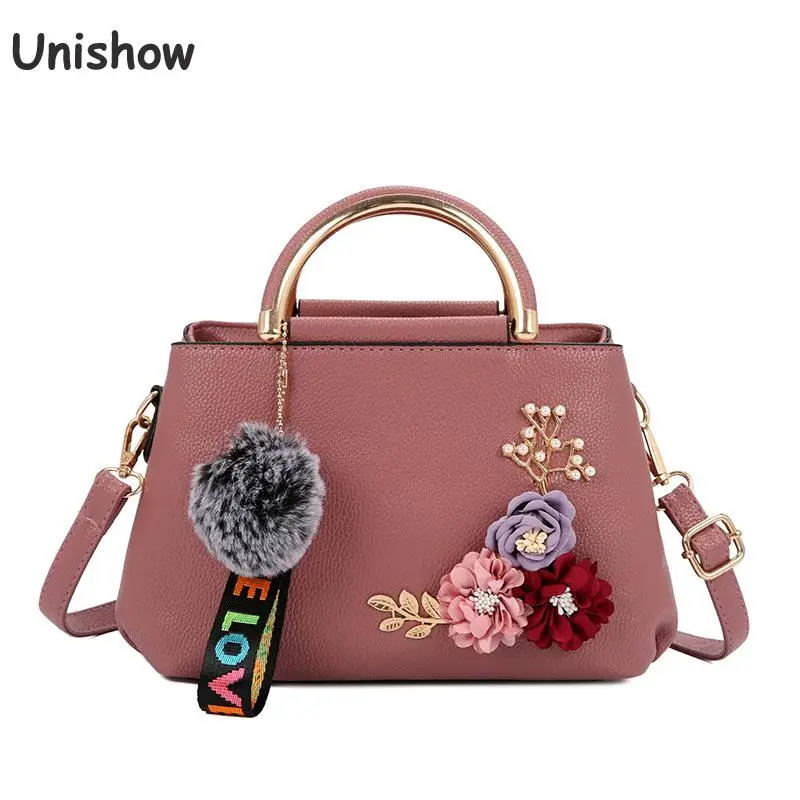 Unishow Designer Simple Sticky Flower Women Handbag Multi-layer Women Shoulder Bags Brand Female Small Women Crossbody Bag