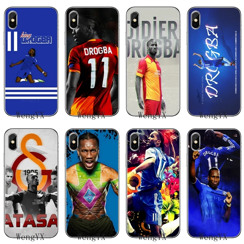 Didier Drogba footballer Тонкий Силиконовый ТПУ мягкий чехол для телефона для Apple iPhone 4 4S 5 5S 5c SE 6 6s 7 8 plus X XR XS Max