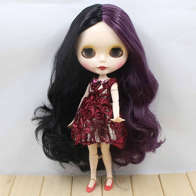 Free Shipping Nude Blyth Joint Body Doll Selling Half Black Half