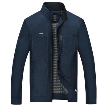 

2016 New Fashion Men's Jackets Autumn Spring Thin Jacket Casual Stand Collar Jaqueta Masculina Plus Size S-3XL HJ484