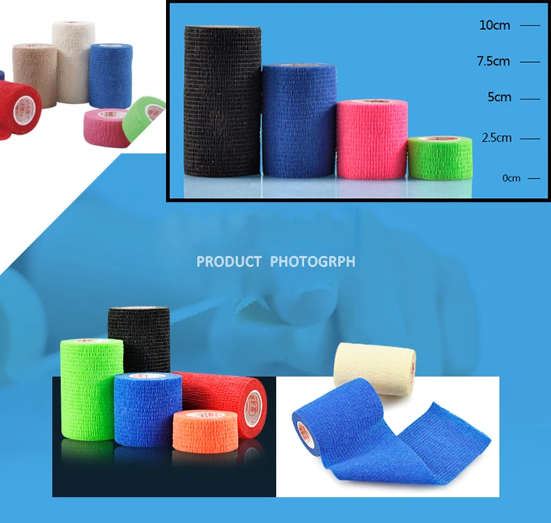 10 rollslot Non-woven Elastic Self-adhesive Bandage Wrist Arm Leg Joints Protector Breathable Athletic Adhesive Tape Bandages (6)