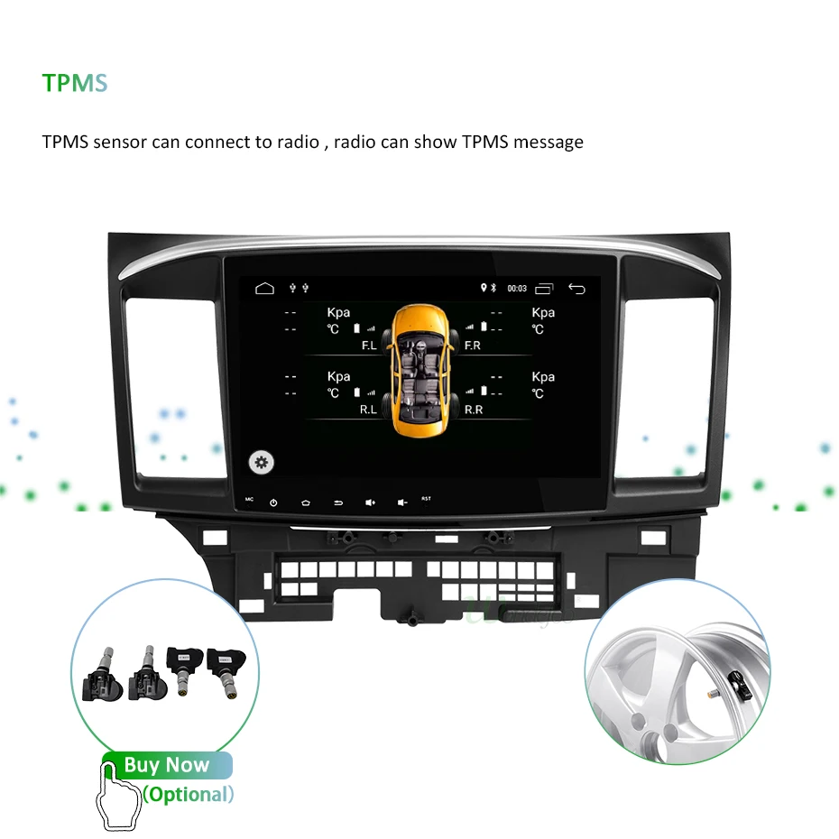 Sale 10.1" DSP 4G 64G ROM Android 9.0 2 DIN Car GPS Radio For MITSUBISHI LANCER Navigation IPS Screen Stereo Receiver no DVD PLAYER 26