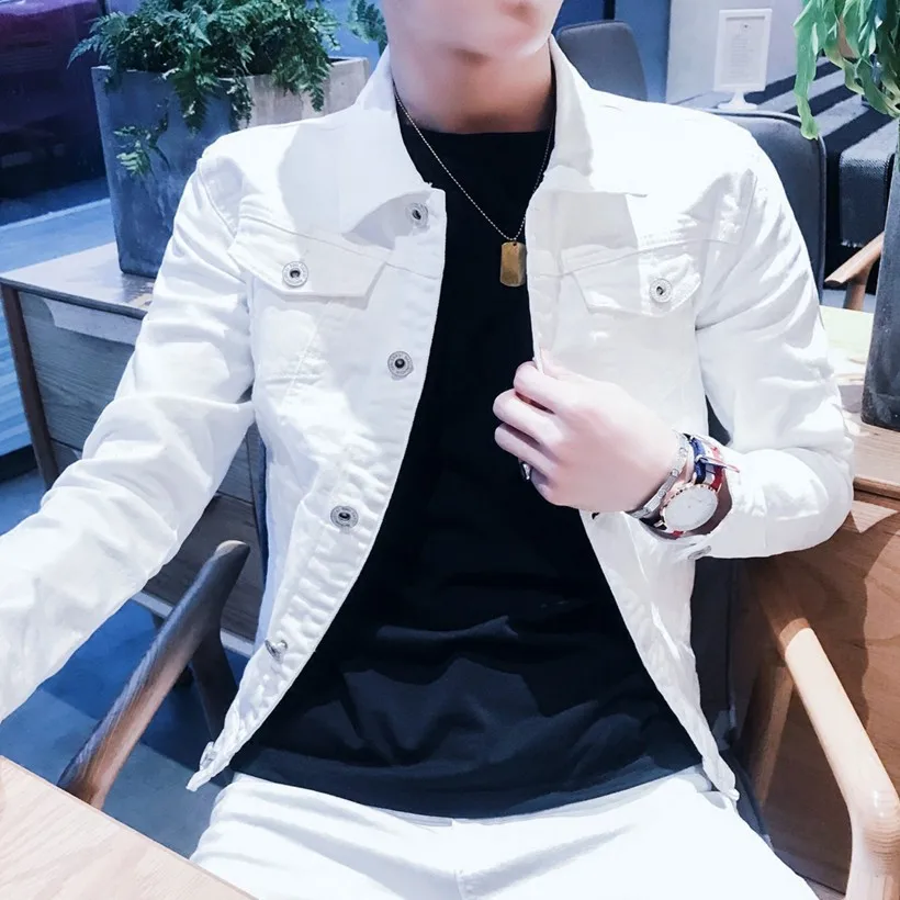 

Stretch denim jacket of cultivate one's morality men of HO 2019 autumn winters Pure cotton show thin coat of teenagers