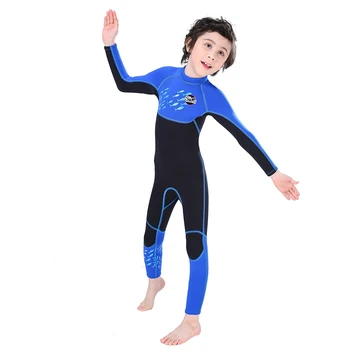 

Slinx 2.5mm One Piece Full Body Long Sleeve Swimsuit Kids Wetsuit For Boys Uv Protection Keep Warm For Scuba Diving Swimming