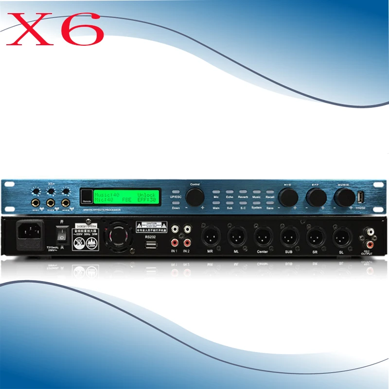 

X6 High Power Front Effects Digital Front Effects KTV Digital Effects Anti-whistle Equalization Effect Amplifier