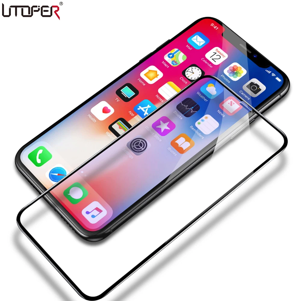  UTOPER 6D Gehärtetem Glas Für iPhone 7 8 7 Plus 8 Plus Glas Screen Protector Film Full Coverage Gla