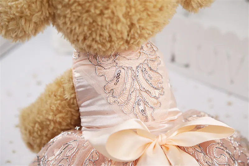 Роскошное кружевное собачье свадебное платье принцессы с пайетками и вышивкой; свадебные платья принцессы; юбка для собак; обувь для йоркширских терьеров и чихуахуа