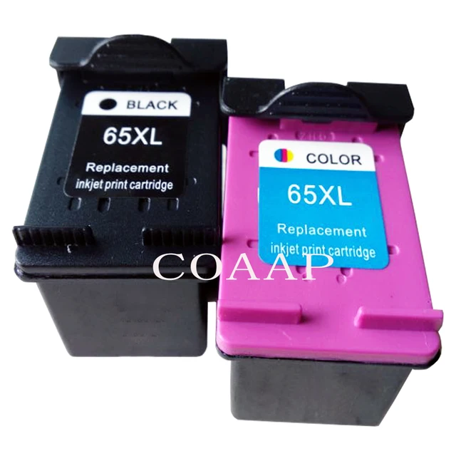 2PK Refilled 65XL ink cartridge for hp 65 DeskJet 3755 3730 3758 3720
