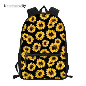 

Nopersonality Pretty Sunflower Print Girls School Bag Unique Teenager Girls School Bookbags Junior Primary Student Schoolbags